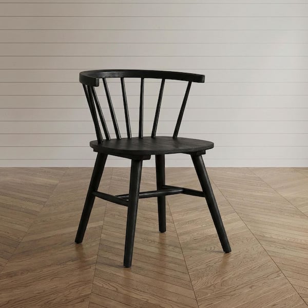 Veneten Black Wood Dining Chairs (Set of 2)