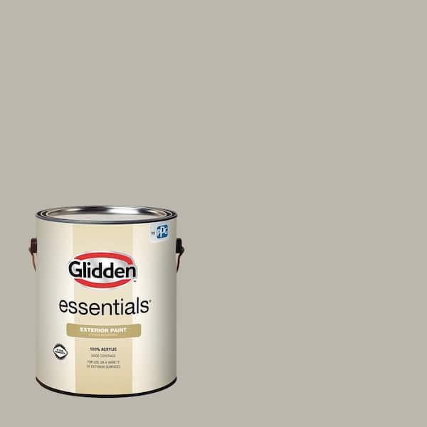 Glidden Essentials 1 gal. PPG1007-3 Ghost Writer Flat Exterior Paint