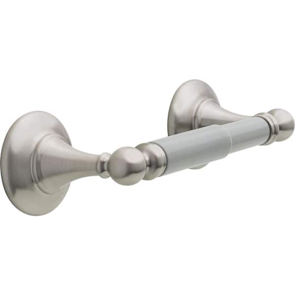 Delta Greenwich II Wall Mount Spring-Loaded Toilet Paper Holder Bath Hardware Accessory in Brushed Nickel