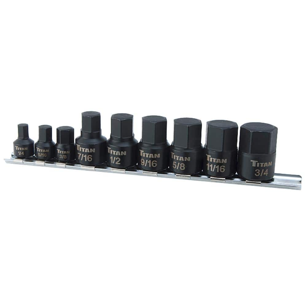 UPC 802090161407 product image for 1/4 in. Drive Stubby SAE Hex Bit Socket (9-Piece) | upcitemdb.com