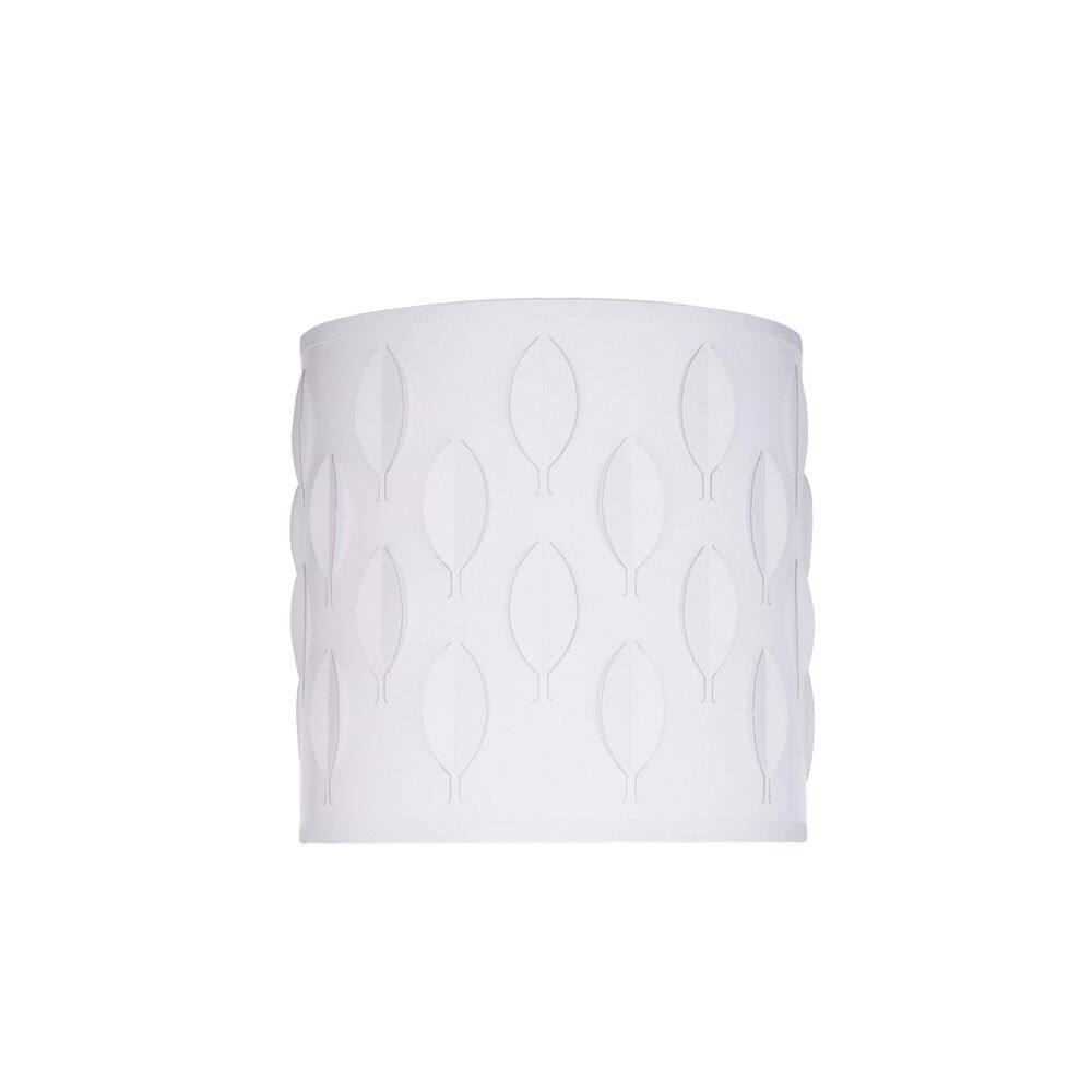 UPC 818743020007 product image for 8 in. x 8 in. Off White/Leaf Pattern Drum/Cylinder Lamp Shade | upcitemdb.com