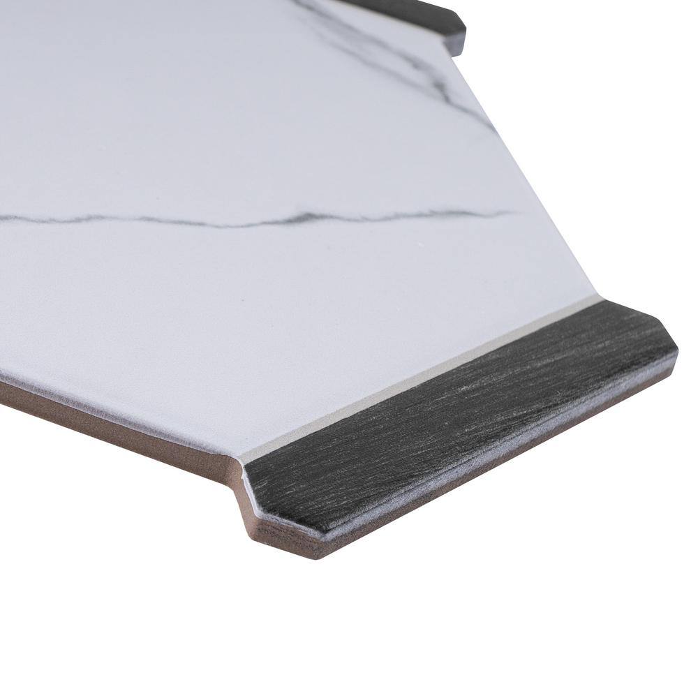 Graphite Gray Hexagon Matte Porcelain Wall & Floor Tile