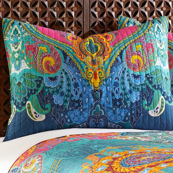 Chic Home Utopia 4 Piece Reversible Duvet Cover Set Patchwork Bohemian  Paisley Print Design Bedding King