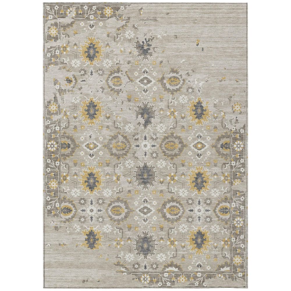 Chantille Machine Washable Indoor/Outdoor Abstract ACN2990 Beige 5 ft. x 7 ft. 6 in. Area Rug price history on PriceWatchPro