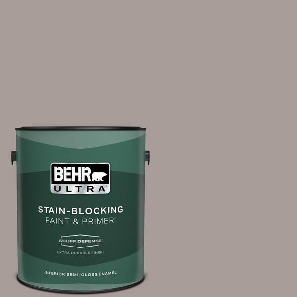 BEHR ULTRA 1 gal. #PPU17-12 Smoked Mauve Extra Durable Semi-Gloss Enamel Interior Paint & Primer