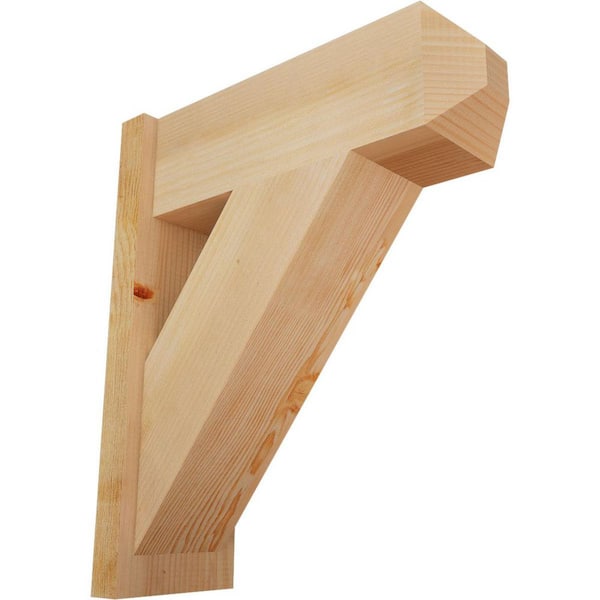 Ekena Millwork 8 in. x 26 in. x 22 in. Traditional Craftsman Rough Sawn Douglas Fir Outlooker