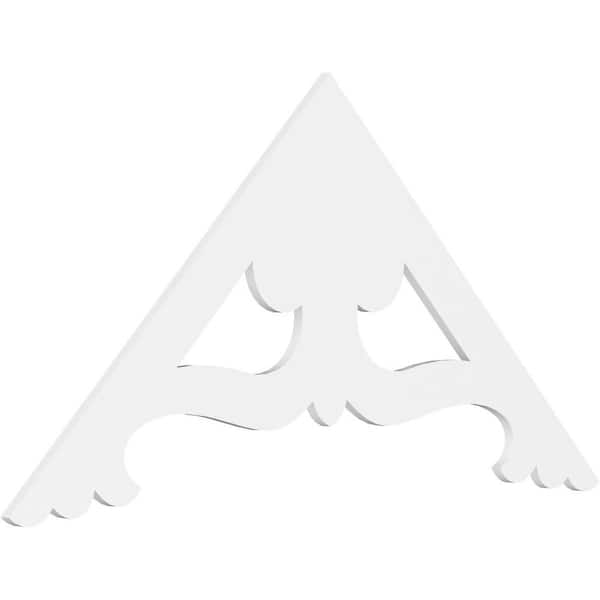 Ekena Millwork 1 in. x 72 in. x 36 in. (12/12) Pitch Cornelia Gable Pediment Architectural Grade PVC Moulding