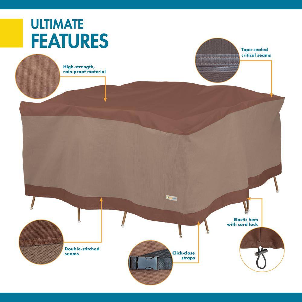 Ultimate Beige and Brown Olefin Square Patio Furniture Cover