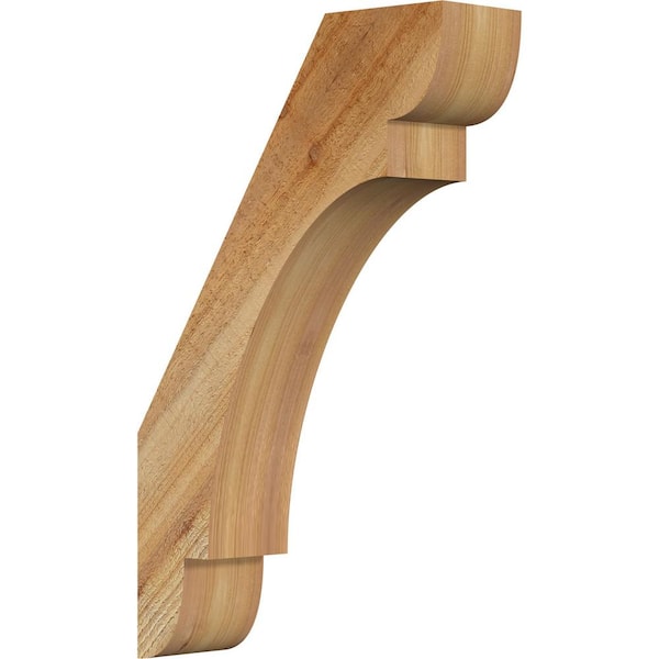 Ekena Millwork 4"W x 14"D x 22"H Olympic Rough Sawn Knee Brace, Western Red Cedar