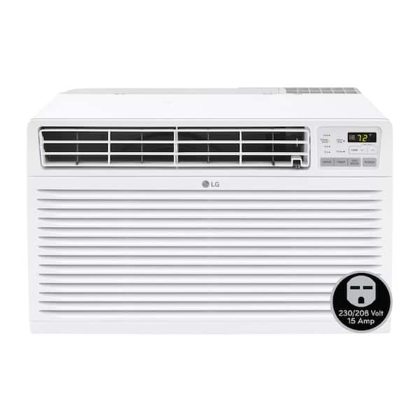 LG 9,800 BTU 230V Through-the-Wall Air Conditioner LT1036CER Cools 450 Sq. Ft. with remote in White
