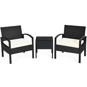 patio seating conversation piece furniture wicker cushions rattan backyard garden costway capacity