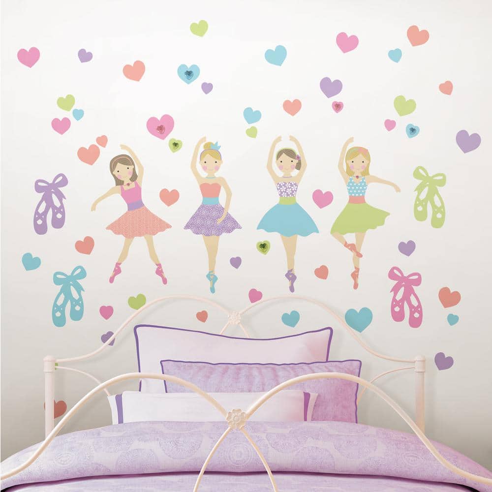 Og subtropisk Tutor WallPops Multi-Color Prima Ballerina Wall Decal-WPK2575 - The Home Depot