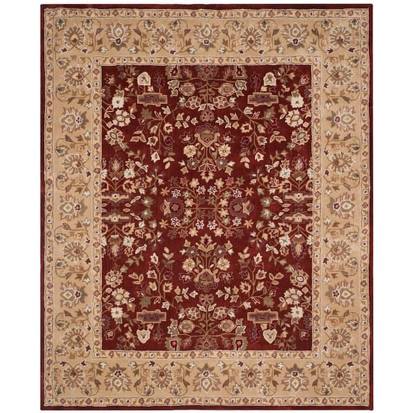 Total Performance 9 ft. x 12 ft. Rust/Green Border Oriental Area Rug