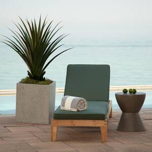 Oasis 23 in. x 75 in. Outdoor Chaise Cushion in Olive Green