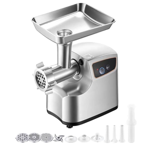 Electric Meat Grinder, 5 lbs./Min Capacity, #8 Meat Mincer with 3 Plates, 3 Tubes, 700W/0.77HP Sausage Stuffer Maker