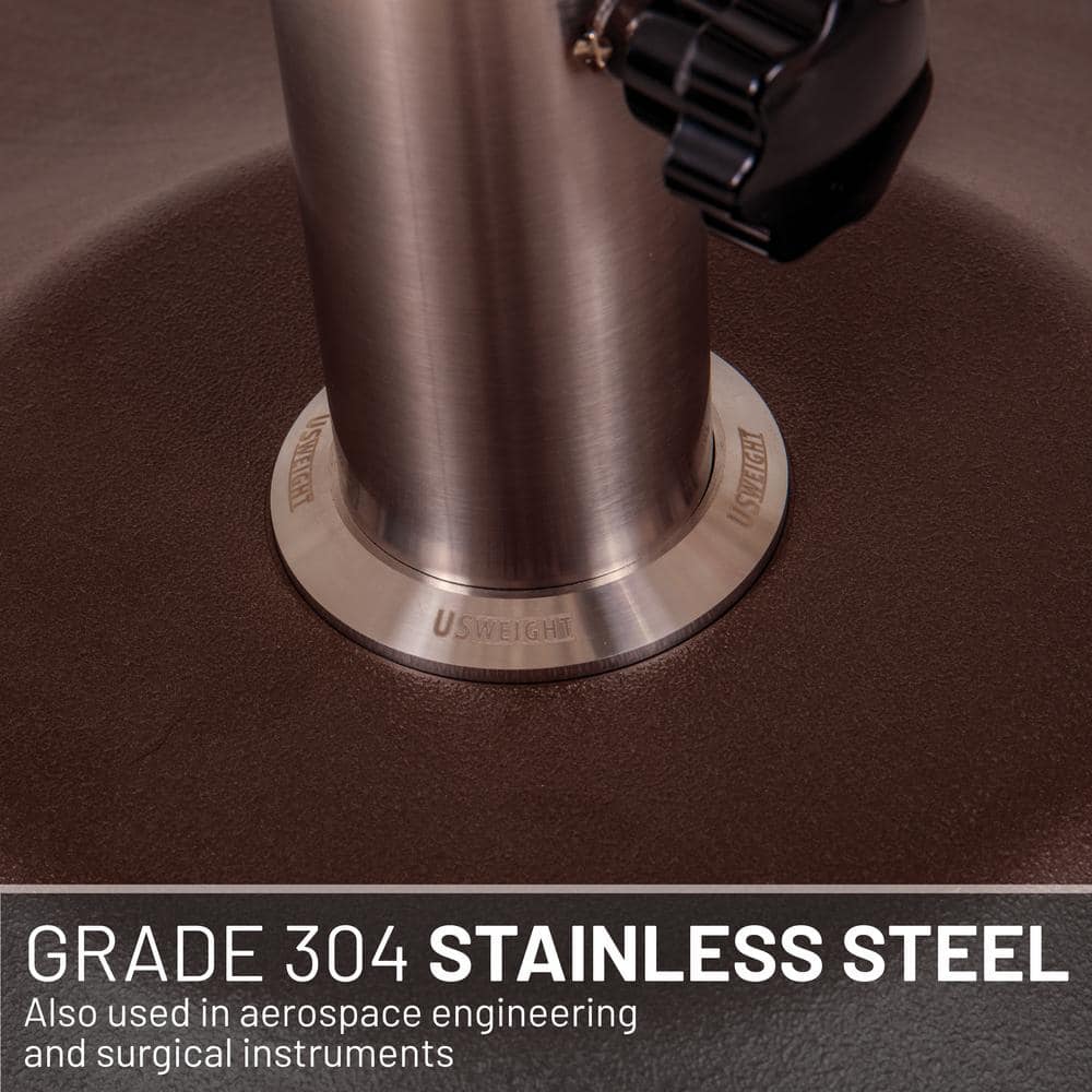 Bronze Heavy-Duty Fillable Umbrella Base with Wheels