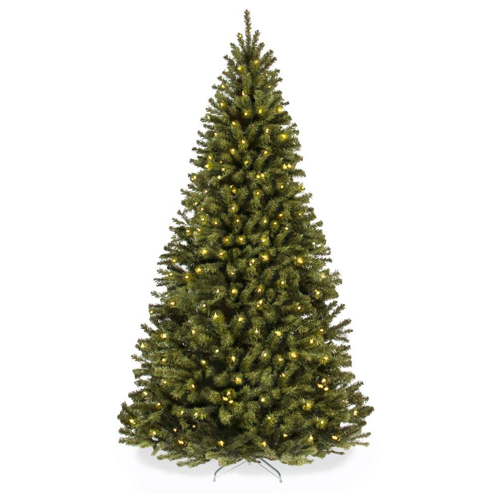 4.5ft Pre-Lit Green Spruce Artificial Christmas Tree with White Lights