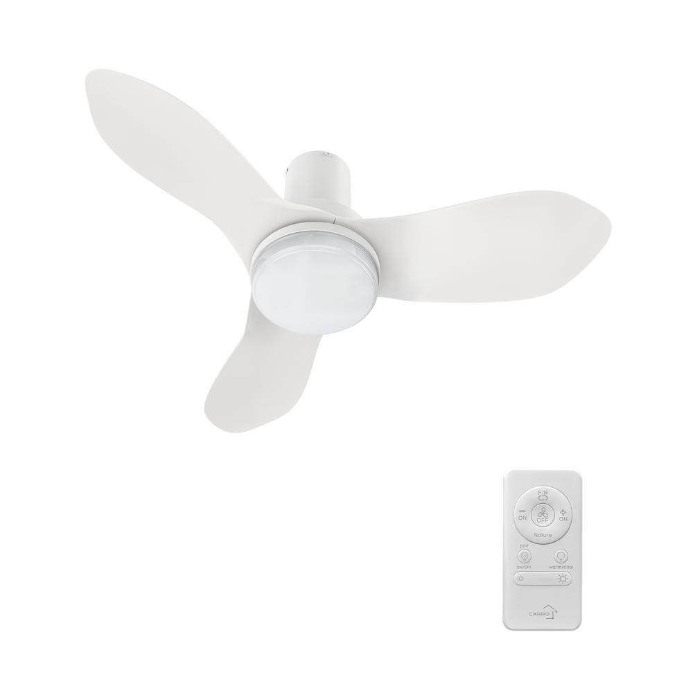 Nefyn II 36 in. Color Changing Integrated LED Indoor Matte White 10-Speed DC Ceiling Fan with Light Kit, Remote Control price history on PriceWatchPro