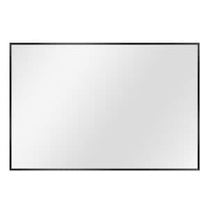 24 in. x 36 in. Modern Rectangle Metal Framed Black Wall Mirror