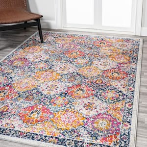 Modern Persian Multi 5 ft. x 8 ft. Boho Vintage Trellis Area Rug