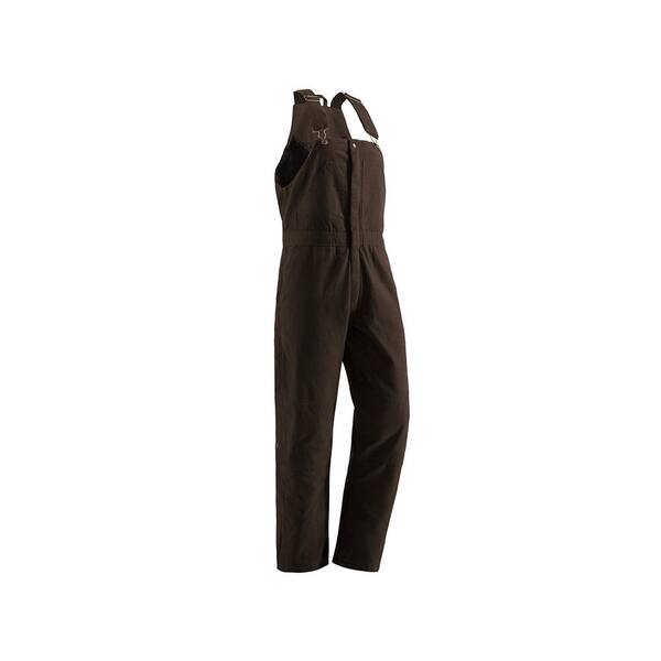 Berne Women's XX-Large Short Dark Brown Cotton Washed Insulated Bib Overall