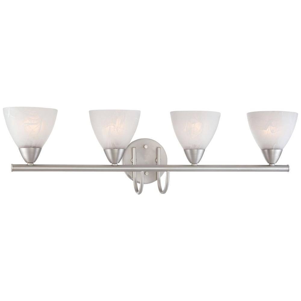 Thomas Lighting Tia 4-Light Matte Nickel Bath Fixture 190018117 - The ...