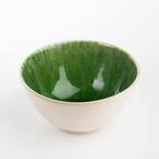 Bali 4-Piece Green & White Ceramic Cereal Bowl Set