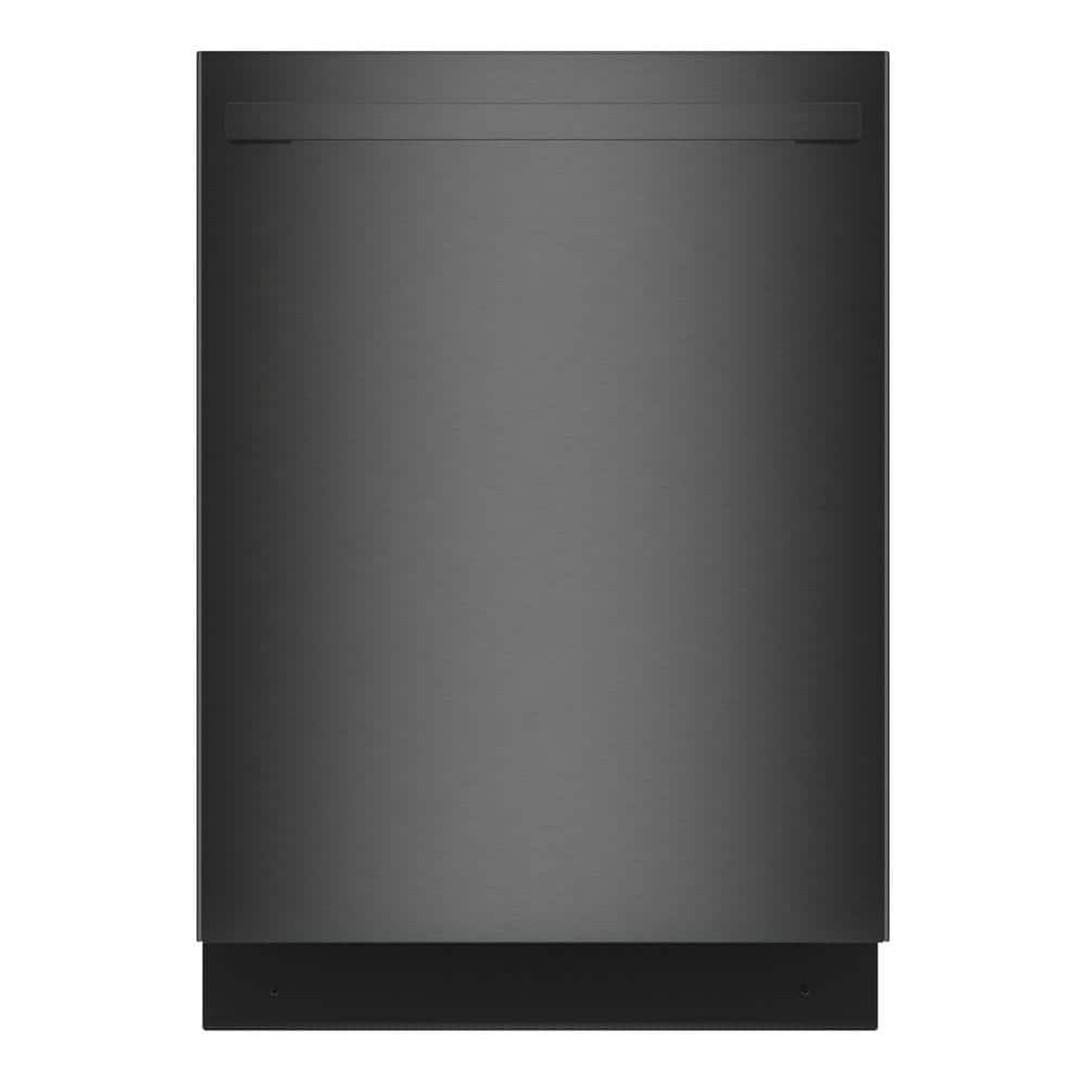 Bosch 100 Series Premium 24 in. Black Stainless Steel Top Control Tall Tub Dishwasher with Hybrid Stainless Steel Tub, 46 dBA
