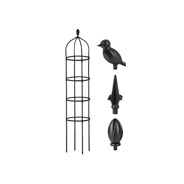 Cubilan 6 ft Metal Garden Obelisk Trellis for Climbing Plants, Rustproof Round Plant Support for Rose, Vine, Clematis, Jasmine