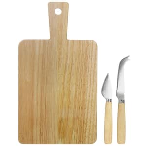 14.25 in. x 8 in. Rectangular Serving Board with 2 Cheese Knives