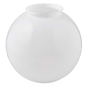White Glass Globe Shade with 3-1/4 in. Fitter