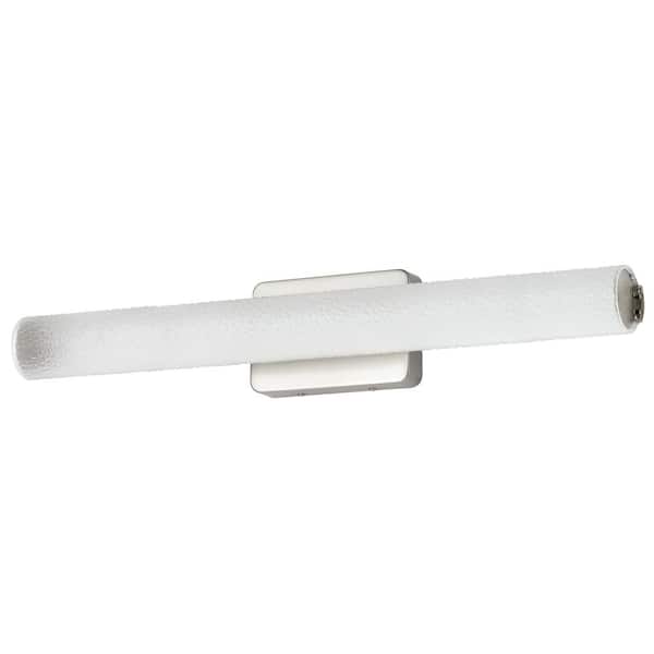 24 in. 1-Light Brushed Nickel LED Vanity Light with Brilliant Lens in 3000K