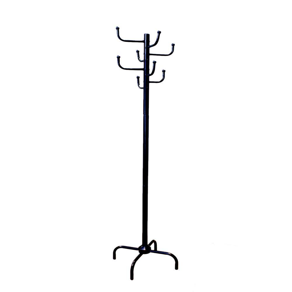Black 8-Hook Coat Rack - thumbnail 2