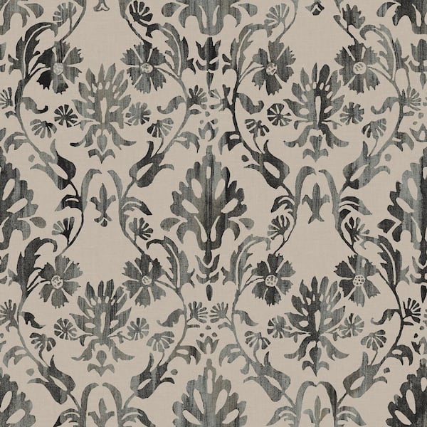 RoomMates Blooming Damask Taupe Peel and Stick Wallpaper