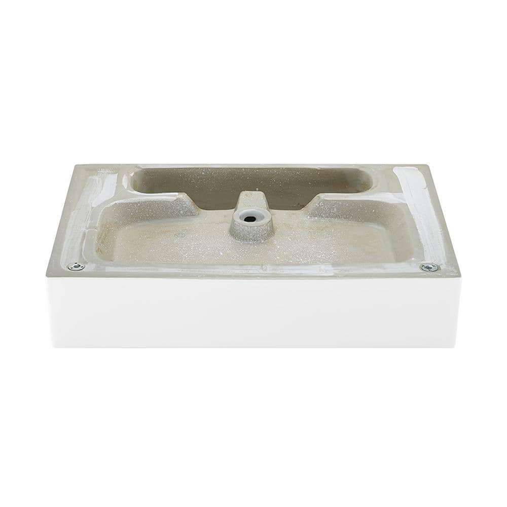 Claire 24" Glossy White Ceramic Wall-Mount Bathroom Sink