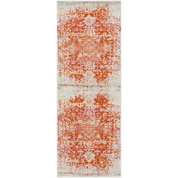 Livabliss Demeter Burnt Orange 2 ft. 7 in. x 7 ft. 3 in. Runner Rug
