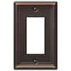 Hampton Bay Ascher 1 Gang Rocker Steel Wall Plate Aged Bronze 149RDBHB The Home Depot