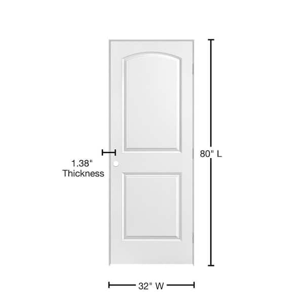 Masonite 32 in. x 80 in. 2 Panel Left-Handed Primed Composite