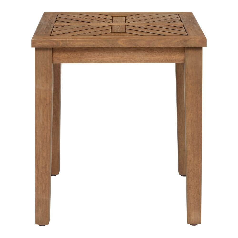 Hampton Bay 21.65 in. Woodford Eucalyptus Wood Outdoor Side Table