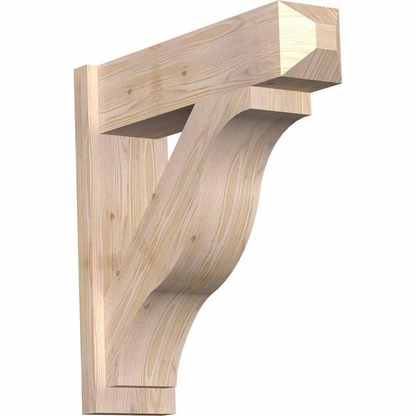 Ekena Millwork 8 in. x 28 in. x 28 in. Fuston Craftsman Smooth Douglas Fir Outlooker