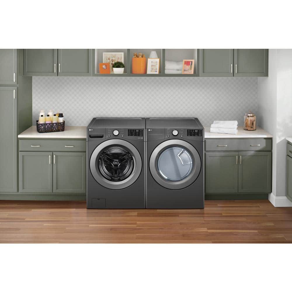 5.0 Cu. Ft. High Efficiency Black Front Load Washer
