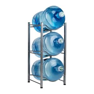 Alloy Collection, Heavy Duty 3-Tier Water Jug Stand, Metal, 13.5"L x 13.5"W x 28.75"H, Silver