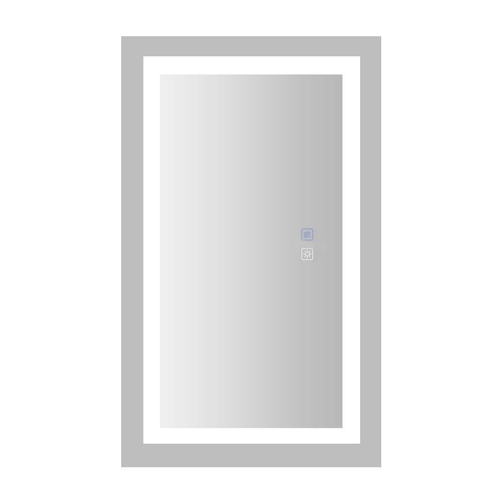 24 in. W x 40 in. H Rectangular Frameless Wall Mounted Bathroom Vanity Mirr