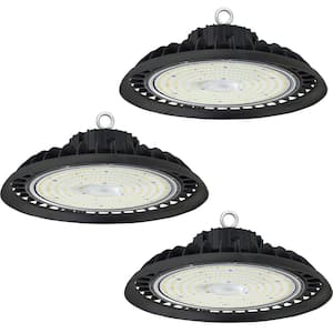 150-Watt Integrated LED Dimmable Balck High Bay Light 24000LM 5000K Daylight Commercial UFO High Bay Light, IP65 (1Pack)