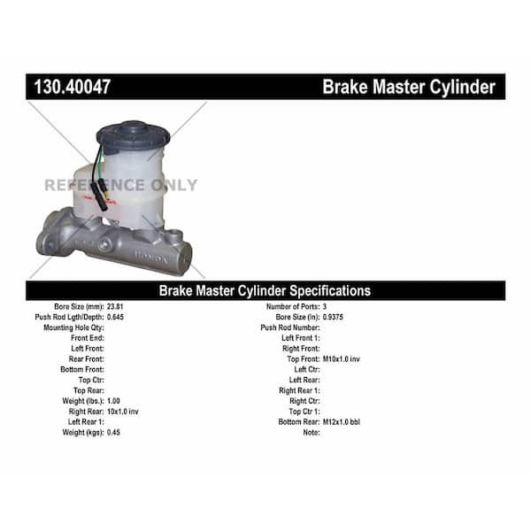 Centric Parts Brake Master Cylinder 1999-2000 Honda Civic 1.6L