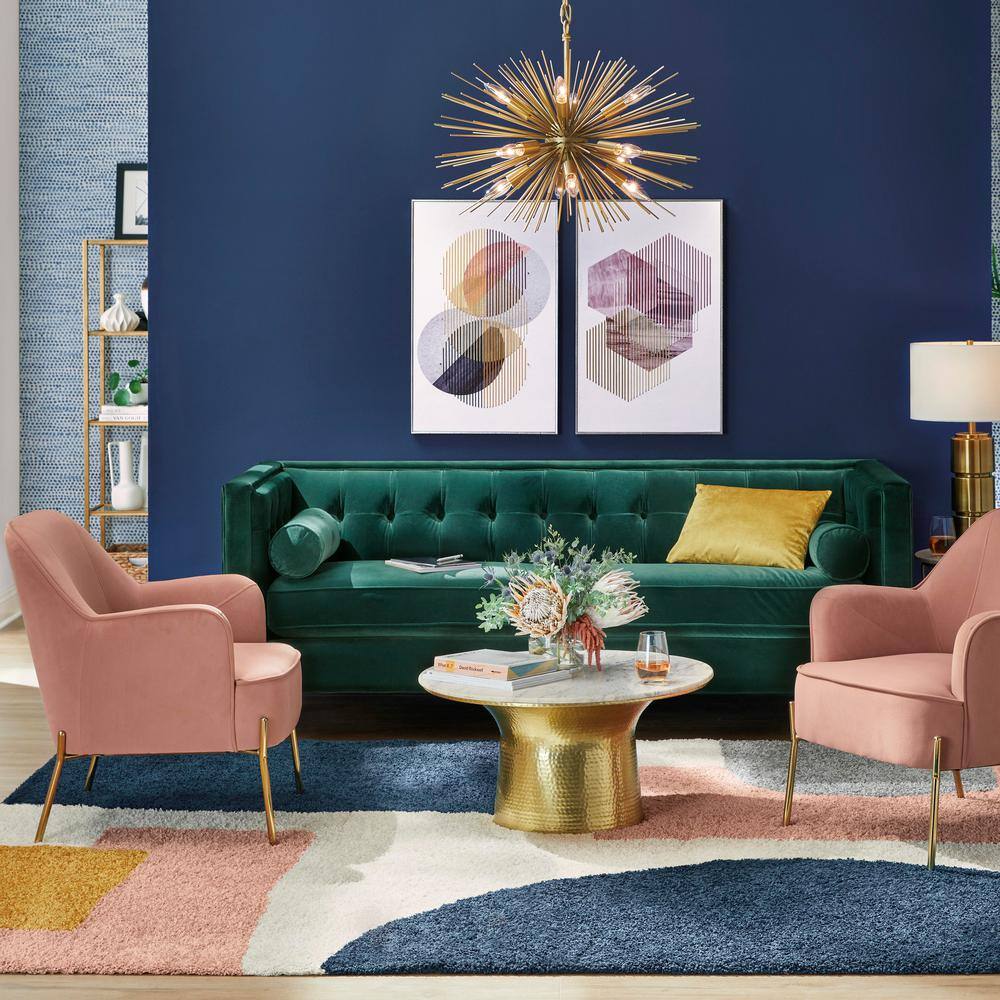 Chapelle Navy and Multicolor Geometric Shag Rug 8' x 10'