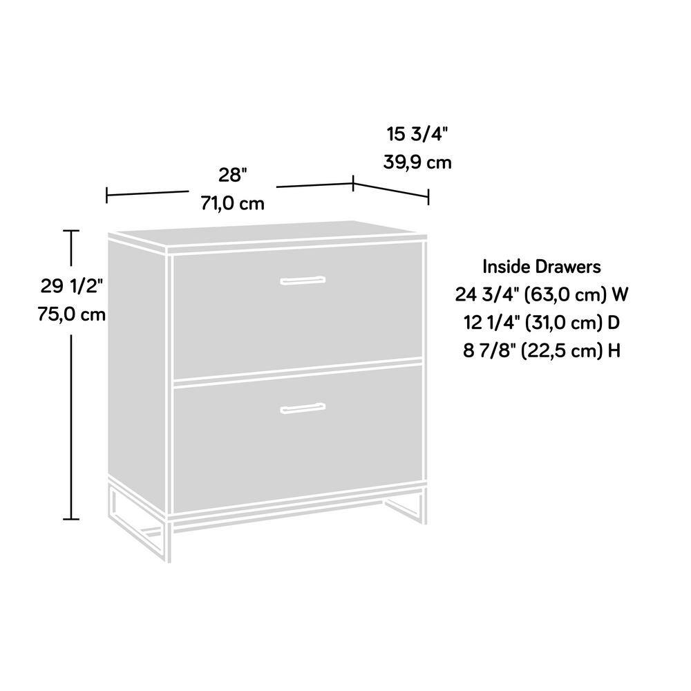 Sindoori Mango 2-Drawer Lateral File Cabinet with White Top