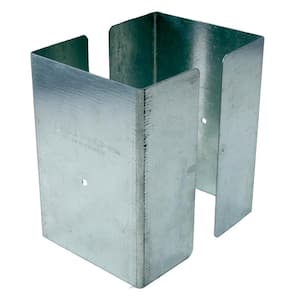 4 in. x 4 in. x 1/2 ft. H Galvanized Steel Pro Series Mailbox and Fence Post Guard