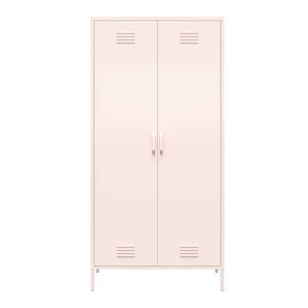 SystemBuild Evolution Bonanza Tall 2-Door Closed Metal Storage Locker Cabinet in Pale Pink