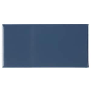 Restore 3 in. x 6 in. Glazed Ceramic Denim Blue Subway Tile (12.5 sq. ft./case)